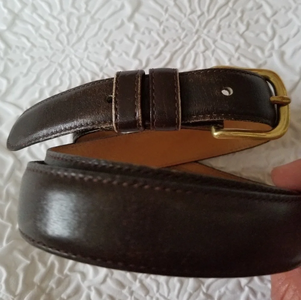 Co Courtenay Mens Brown Leather belt